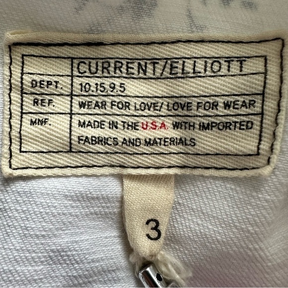 Current/Elliott Dress The Fray Edge Shift Mini Sugar Viney Floral White Blue 3 - Picture 8 of 13